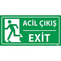 Acil Çıkış Fosforlu Uyarı Levhası