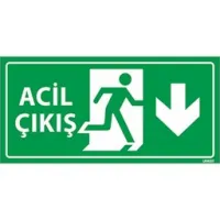 Acil Çıkış Levhası Aşağı Yön 