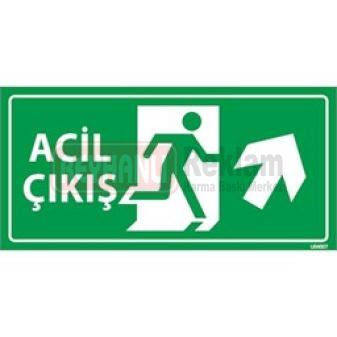 Acil Çıkış Levhası Sağ Çapraz Yukarı Yön