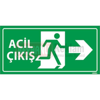 Acil Çıkış Levhası Sağ Yön 