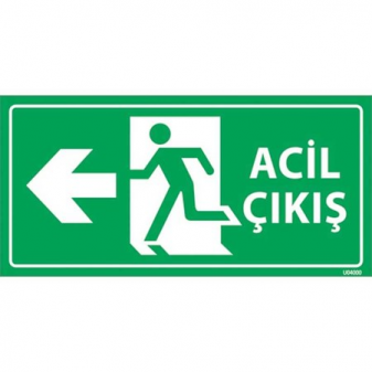 Acil Çıkış Levhası Sol Yön