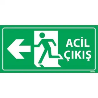 Acil Çıkış Levhası Sol Yön