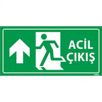 Acil Çıkış Levhası Yukarı Yön