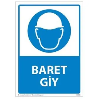  Baret Giy Uyarı Levhası