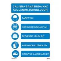 Çalışma Sağasında KDD Kullanılması Zorunludur Uyarı