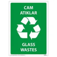 Cam Atıklar Uyarı Levhası