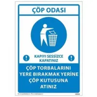Çöp Odası Uyarı Levhası