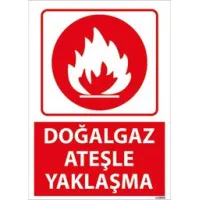 Doğalgaz Ateşle Yaklaşma Uyarı Levhası