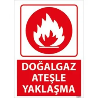 Doğalgaz Ateşle Yaklaşma Uyarı Levhası