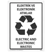 Elektrik ve Elektronik Atıklar Uyarı Levhası