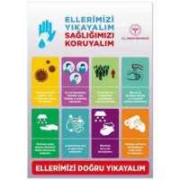 Ellerimizi Yıkayalım Uyarı Levhası