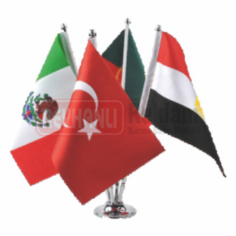13745 Dörtlü Masa Bayrağı