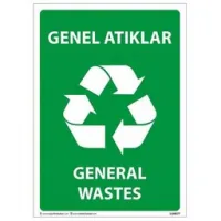 Genel Atıklar Uyarı Levhası