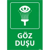 Göz Duşu 2 Uyarı Levhası