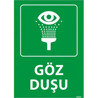Göz Duşu 2 Uyarı Levhası