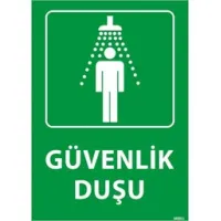 Güvenlik Duşu Uyarı Levhası