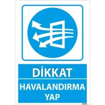 Havalandırma Yap Uyarı Levhası