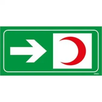 İlk Yardım Dolabı Sağ Ok Uyarı Levhası