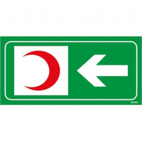İlk Yardım Dolabı Sol Ok Uyarı Levhası