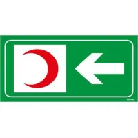 İlk Yardım Dolabı Sol Ok Uyarı Levhası