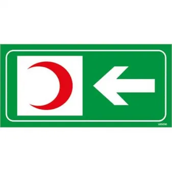 İlk Yardım Dolabı Sol Ok Uyarı Levhası