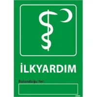 İlk Yardım Uyarı Levhası