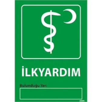 İlk Yardım Uyarı Levhası