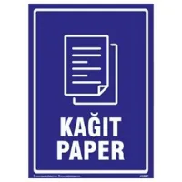 Kağıt Atık Uyarı Levhası