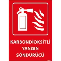 Karbondioksitli Yangın Söndürücü Uyarı Levhası
