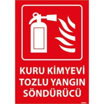 Kimyevi Tozlu Yangın Söndürücü Uyarı Levhası