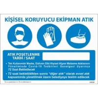 Kişisel Koruyucu Ekipman Atık Uyarı Levhası U10118