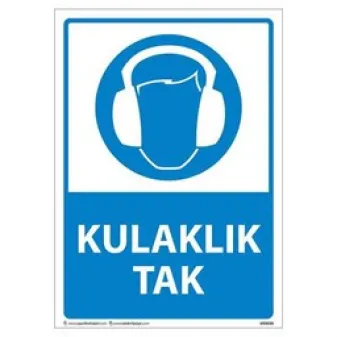Kulaklık Tak Uyarı Levhası