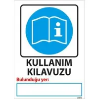 Kullanım Klavuzu Bulunduğu Yer Uyarı Levhası