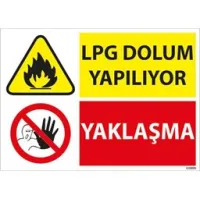 Lpg Dolumu Yapılıyor Uyarı Levhası