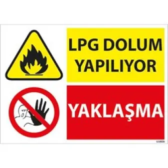 Lpg Dolumu Yapılıyor Uyarı Levhası