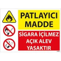 Patlayıcı Madde Uyarı Levhası