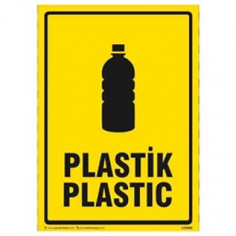 Plastik Atık Uyarı Levhası