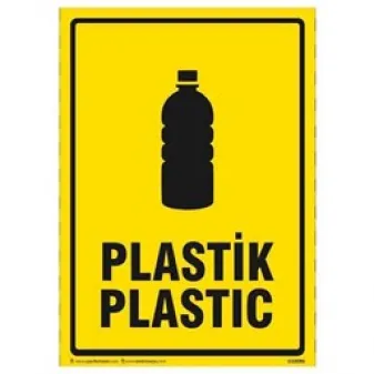 Plastik Atık Uyarı Levhası