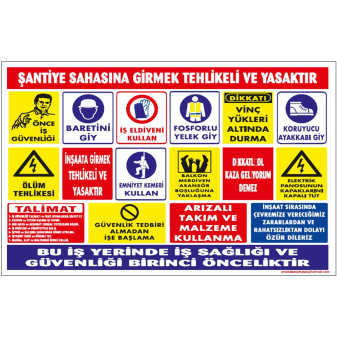 Şantiye Uyarı Levhası Şantiye Uyarı Levhası