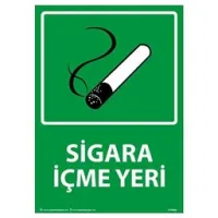 Sigara İçme Yeri Uyarı Levhası