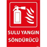 Sulu Yangın Söndürücü Uyarı Levhası