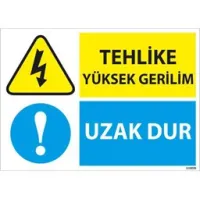 Tehlike Yüksek Gerilim Uyarı Levhası