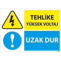 Tehlike Yüksek Voltaj Uyarı Levhası
