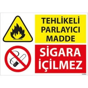 Tehlikeli Parlayıcı Madde Uyarı Levhası