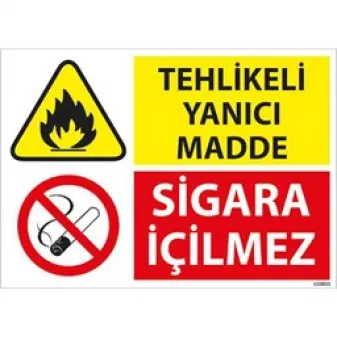 Tehlikeli Yanıcı Madde Uyarı Levhası
