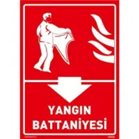Yangın Battaniyesi Uyarı Levhası