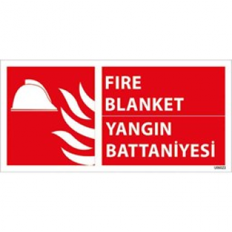 Yangın Battaniyesi Uyarı Levhası