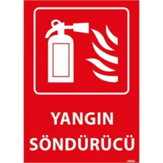 Yangın Söndürücü Uyarı Levhası