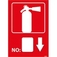 Yangın Tüpü Numara Bölmeli Uyarı Levhası
