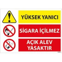 Yüksek Yanıcı Uyarı Levhası
